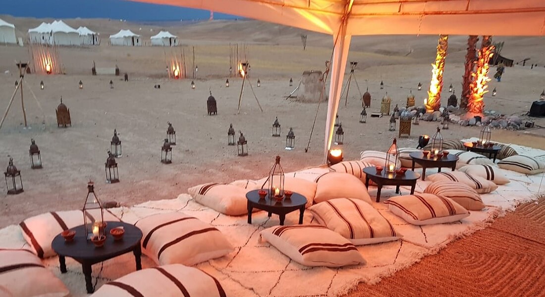 Marrakech Excurions, Cena nel deserto di Marrakech in privato